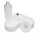 Double bowl with a carrot (removable bottle) 28 x 23 x 20.5 cm, white