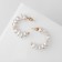 Earrings with pearls "bead" crescent, color gold