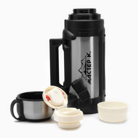 Thermos, 2 l, the path "Master K.", with two circles, retains heat 24 hours, 34 x 11 cm, chrome-1