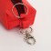 Key of zipper, length 16 cm, ring, carbine, red color