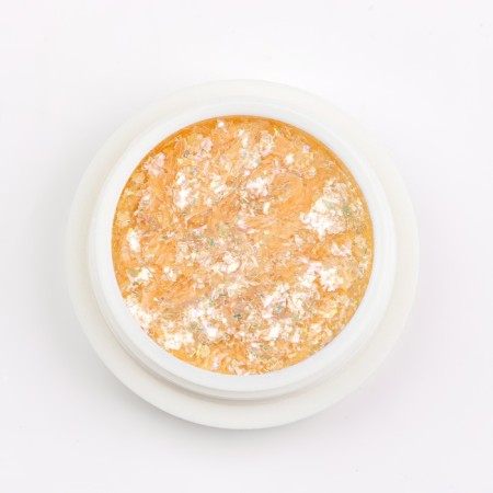 Opal powder for decor, in a jar, yellow color-4