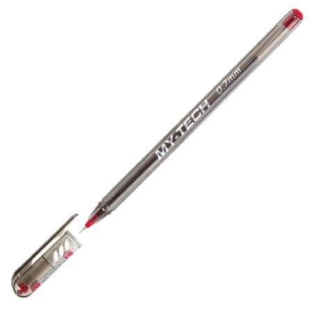 Handle Ball oil Pensan My-Tech, node-bela 0.7 mm, ink red-4