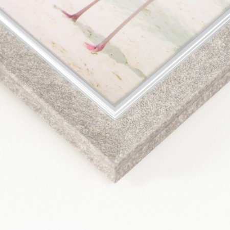 Photo frame plastic 15x20 cm "Gray marble chips" Silver stroke 24x19 cm-2