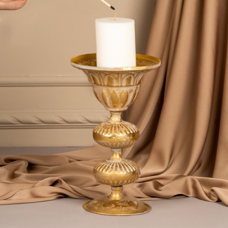 Bener Metal "tiers" for one candle 16 x 16 x 25 cm-16