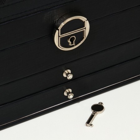 Steam for jewelry "Casket" sliding with a mirror, 22 × 17 × 11.5, black color-3