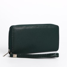 Women's wallet with lightning, green color