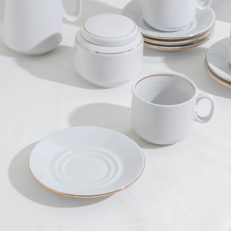 Tea Comfort Service, 14 items: kettle 500 ml, 6 cups 220 ml, 6 saucer d = 14 sm, sugarpiece 285 ml-1