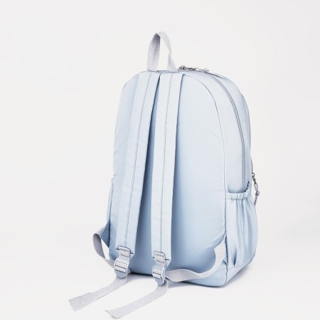 School backpack from textiles, 3 pockets, blue color-3