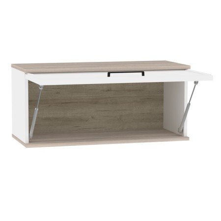 Hinged cabinet Aurelio 4, 800 × 355 × 362 mm, white color / Blackwood satin-1