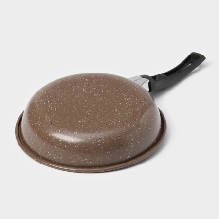 Rock pan, d = 17 cm, plastic handle, anti -stick coating, brown color-5