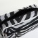 Lightning cosmetic bag, external pocket, black/white color
