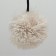 Claw "Pigger" with a lounger, oval, 58 x 36 x 39cm, fluffy fur, jute, beige