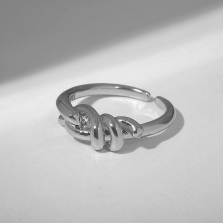 Ring "Knot" double, the color is silver, dimensionless-3