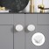 Handle button cappio, zinc, d = 35 mm, white color