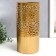 Summary Metal for 1 candle "Flower-cobble" gold 26x13x13 cm