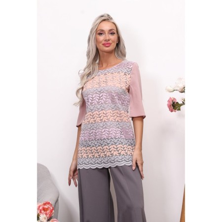 Female blouse, size 42, pink color-1