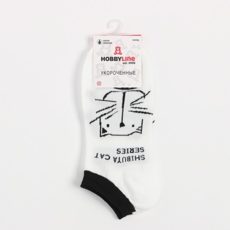 Women's socks, white color, size 23-25-4
