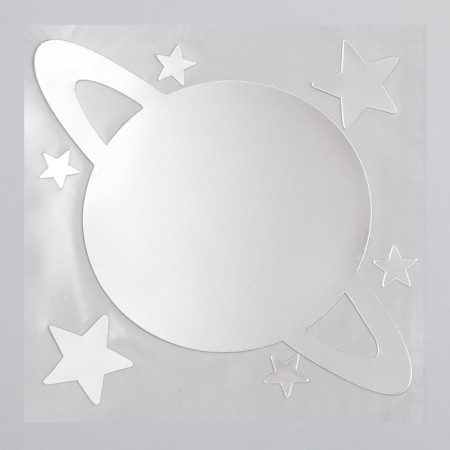 Interior mirror sticker "Saturn and stars" 38x31 cm-1
