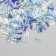 Glass glass 2x6 mm "spiral tubes. Blue-blue melange" 10 g ≈300 pcs
