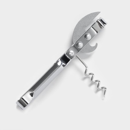Open - a corkscrew “Assistant”, 14 cm, silver color-4