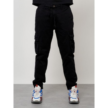 Cargo jeans male, size 50-52, black color-8