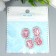 Decor for creativity Metal "Medallion octagonal" pale pink crystal rhinestones 2x1.5cm