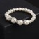 Bracelet Pearl "Bride" with rhinestones, ball No. 8,12, milk color, d = 5.5 cm