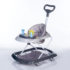 Ходунки JOLLY WALK XT BW130, 6 колёс, со светомузыкальными эффектами, цвет серый