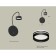 Floor lamp with switch and acrylic Ambrella Light, XB9596203, GX53 LED 12 watts, black sand, white matte