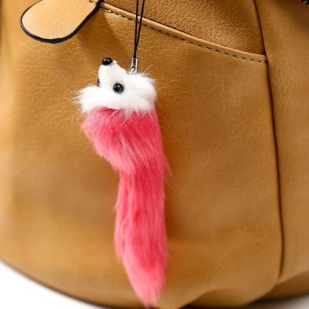 Fluffy on the pendant "Colored mouse with white muzzle" mix 12x3.5x3.5 cm