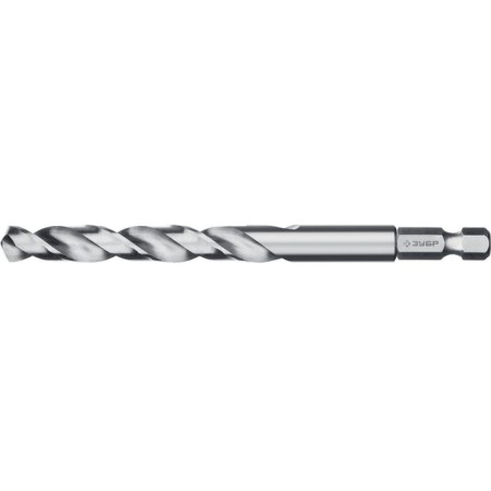 Zubrov metal drill, steel P6M5, hexagonal shank, 8 x 117 mm, class in