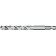 Zubrov metal drill, steel P6M5, hexagonal shank, 8 x 117 mm, class in