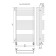 Terminus water heated towel rail "Reed" P13, 500x1000 mm, chrome