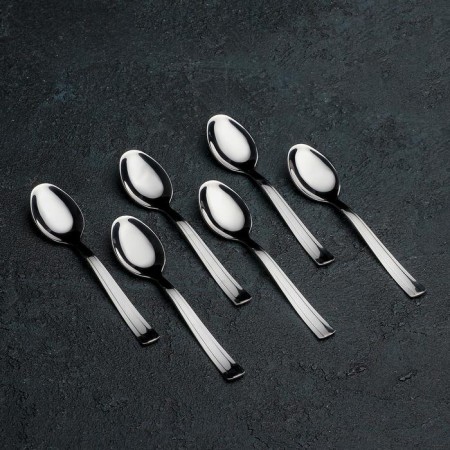 Spoon of coffee "celebration", thickness 2 mm, silver color-1