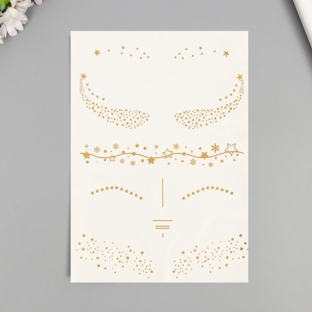 Tattoo on the body Gold "Freckle Spits" 26x14.5 cm