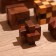 Puzzles in the box (set 4 pcs) 12x13x6 cm, wooden wood