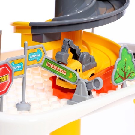 Interactive set-parking “Adventures at a construction site”, 4 machines in a set, mobile elements, accessories-9
