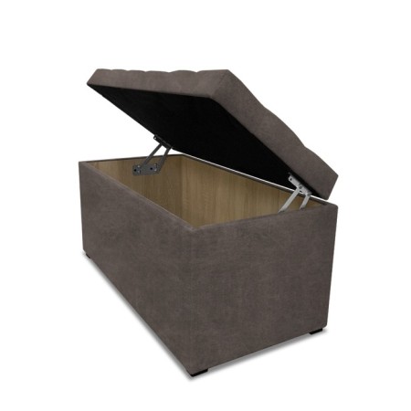 Puff with a lid and weighting, 800 × 400 × 420 mm, Dakota velor, NUT color-1
