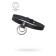 Pecado BDSM chocker-sewer, ring in the ring, genuine leather, black