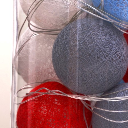 Garland “thread” 5 m with nozzles “red-blue”, IP20, transparent thread, 20 LED, glow warm white, 220 V-11