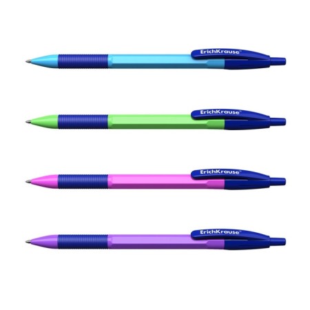 Ballic handle Erichkrause R-301 Neon Matic & Grip, Node 0.7 mm, automatic, blue rod, Mix case (4 colors)-6