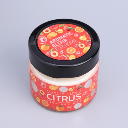 Aromatic candle in the bank "Orange and grenade", ovy wax, 80 g-8