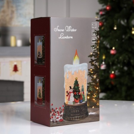 LED figure “Fleet with a Christmas tree” 12.3 × 24 × 8 cm, plastic, AAX3 batteries (not in the kit), USB, glow warm white-6