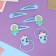 Shirley hair set (2 elastic bands 5 cm, 4 invisible 5.5 cm) ice cream, blue