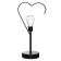 The desktop "Heart" LED from batteries 3haa black 11x16.5x36.4 cm Risalux