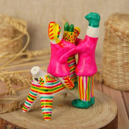 Filimonovskaya toy "Dad teaches a son"-7