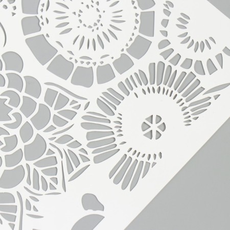 Stencil "Flower ornament 2" 15x15 cm-2