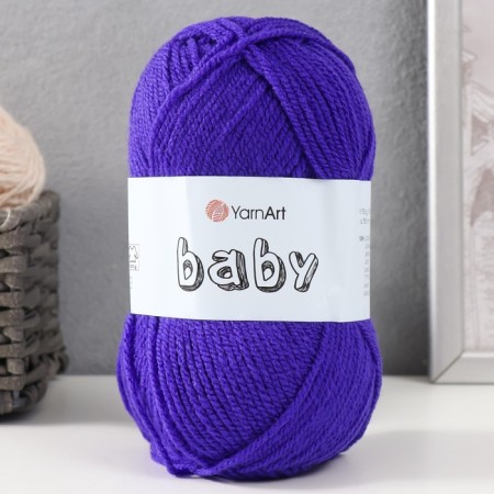 Baby yarn 100% acrylic 150m/50g (203 purple)-3