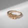 Ring "Knot" double, color gold, dimensionless