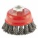 Brush for Ushm Matrix, D = 75 mm, M14, a cup, twisted wire 0.8 mm,